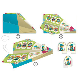 Samoloty - zestaw do origami, DJ08760-Djeco, zabawki kreatywne