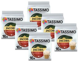 ZESTAW - Kapsułki Tassimo Jacobs Cafe Au Lait