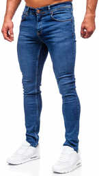 Granatowe spodnie jeansowe męskie regular fit Denley 6767R