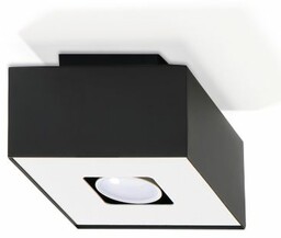 Lumes Designerski kwadratowy plafon E773-Mons - czarny