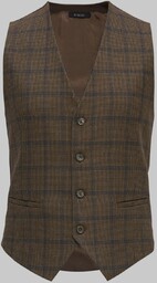 kamizelka mileto slim fit brąz