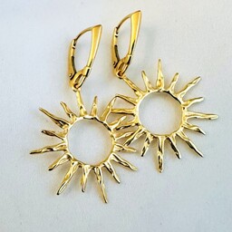 Pakamera Kolczyki złote słońca, duże słońce