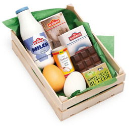 Drewniana skrzynka z produktami do wypieków 28151 Erzi,