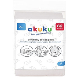 AKUKU Płatki kosmetyczne dla niemowląt (A0003) 60 szt