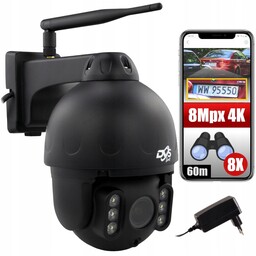 Kamera Obrotowa Wifi 8MPX Zoom Optyczny Dvs