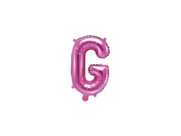 Balon foliowy litera "G" różowa - 35 cm