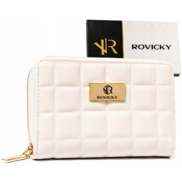 Portfel pikowany Rovicky R-PKK-02 ecru