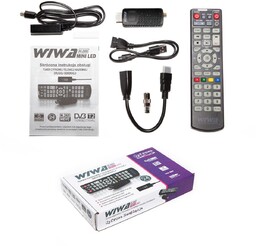 Tuner DVB-T2 WIWA H.265 MINI z wyświetlaczem