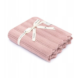 Bambusowy kocyk feather powder pink My Memi