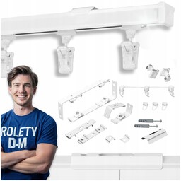 Szyna Sufitowa Pojedyncza Karnisz Aluminiowy 1-tor 130 Cm
