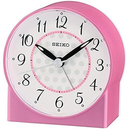 Seiko Sweep budzik z drugiej strony  różowy,