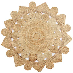 Profeos Pleciony okrągły dywan z juty 150 cm