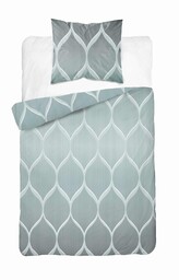 Detexpol Pościel satynowa 140x200 miętowa geometryczna 5221 A