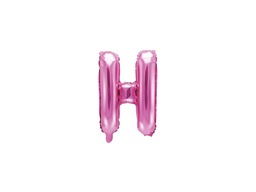 Balon foliowy litera "H" różowa - 35 cm