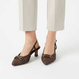 Tamaris Czółenka damskie, szpiczasty nosek odkryta pięta regulowany