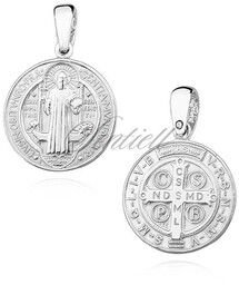 Srebrny medalik Święty Benedykt