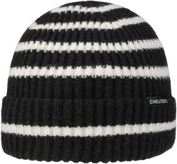 Czapka z Mankietem Twotone Stripes by Chillouts, czarno-biały,