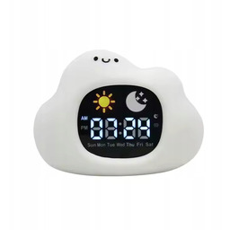 Lampka Nocna Dla Dziecka zegarek Chmurka silikon Led