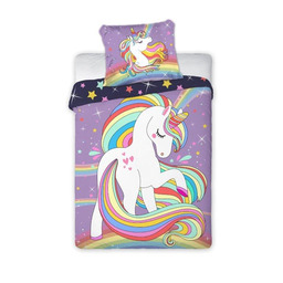 Faro Pościel dziecięca 100x135 Kucyk Pony fioletowa 022