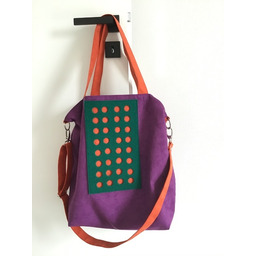 Pakamera Torba hobo XXL - fiolet, pomarańcz, szmaragd