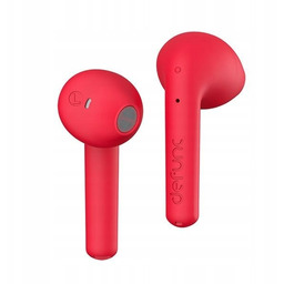 DeFunc Słuchawki Bluetooth 5.3 True Lite bezprzewodowe czerwony/red