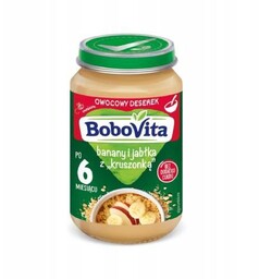 BOBOVITA Banany i jabłka z kruszonką po 6.