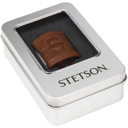 Bandana Leather Loop by Stetson, brązowy, One Size