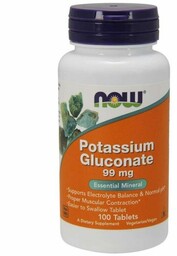NOW FOODS Potassium Gluconate - Glukonian Potasu (100