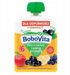 BOBOVITA Mus banan z jagodami i czarną porzeczką