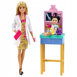 Barbie Lekarka Pediatra Zestaw Kariera Lalka GTN51