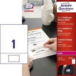 Zaproszenie z identyfikatorem Avery Zweckform 80 x 50