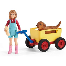 Schleich Wycieczka Z Wózkiem Farm World Zabawka, Wielokolorowy,