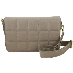 Pikowana listonoszka skórzana BARBERINI''S beżowa 932-2