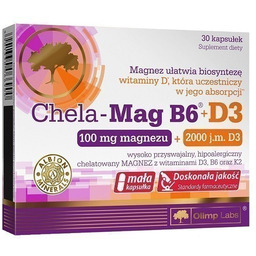Olimp Chela-Mag B6 + D3, 30 kapsułek