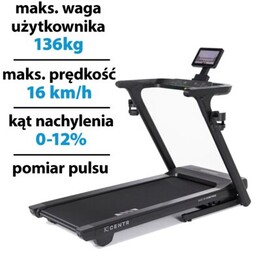 CENTR Bieżnia elektryczna RunR-S 2238W 16km/h Zestaw treningowy