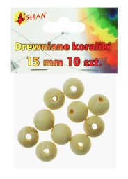 Drewniane koraliki 15mm 10szt Shan SDK01