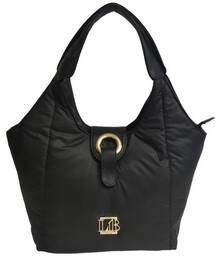 Torebka shopper Laura Biaggi Torba czarna pikowana