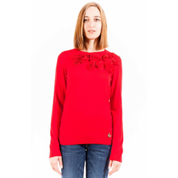 CZERWONY SWETER LOVE MOSCHINO DAMSKI
