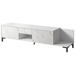 Szafka RTV biała marmur mat 195 cm Latina
