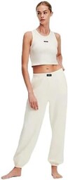 KARL LAGERFELD Damskie legginsy Essential Cuffed Joggers, Ivory