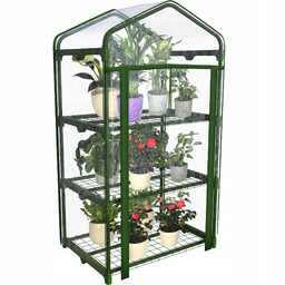 Mini Szklarnia Mała Balkonowa Trzy Półki Foliak Tunel