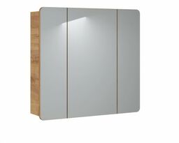 Szafka z lustrem 80x75x16 cm Aruba Dąb Craf