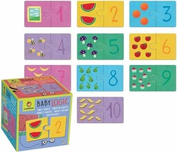 Ludattica 81813 puzzle dziecięce, liczby i ilość, wielokolorowe