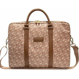 Guess Torba GUCB15HGCFSEW 16'' brązowy/brown GCube Stripes