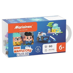 MARIOINEX Klocki elastyczne Mini Waffle Auto policyjne