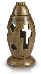 Nagrobkowy lampion złoty marmur >>> znicz ceramiczny Polnix