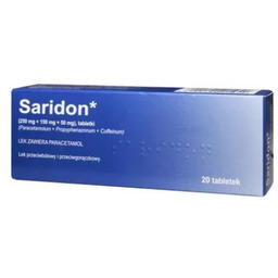Saridon Delfarma, 20tabl.