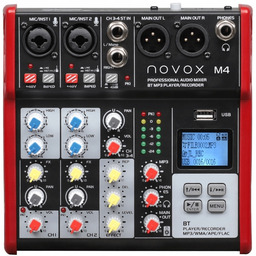 Novox M4 Mkii Mikser Analogowy 4-KANAŁOWY Konsola Miksująca
