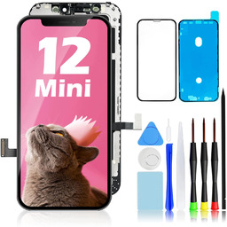 Ekran Apple iPhone 12/12 Pro czarny 6.1" LCD