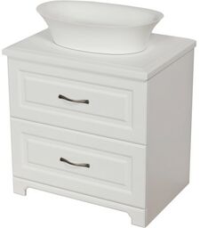 Szafka łazienkowa biała 70 cm FINEA z umywalką